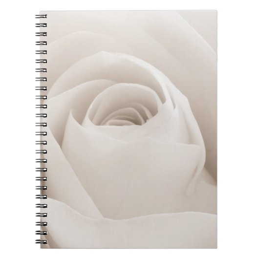 Sluiten van White Rose Petals Notitieboek (Voorkant)