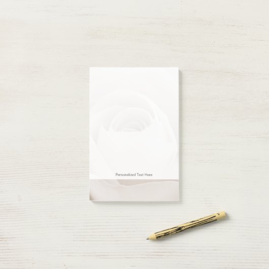 Sluiten van White Rose Petals Post-it® Notes (Op bureau)