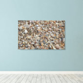 Sluiten van zand en tiny Shells op Beach Canvas Afdruk (Insitu (Houten vloer))