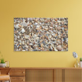 Sluiten van zand en tiny Shells op Beach Canvas Afdruk (Insitu (Woonkamer))