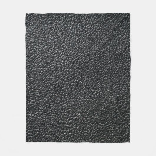 Sluiten van zwarte lederen textuur en achtergrond fleece deken (Voorkant)
