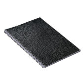 Sluiten van zwarte lederen textuur en achtergrond notitieboek (Rechterzijde)