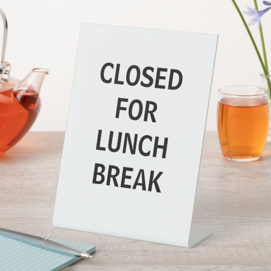 Sluiten voor Lunch Break Signage, Reclamebord Met Voetstuk (Insitu)