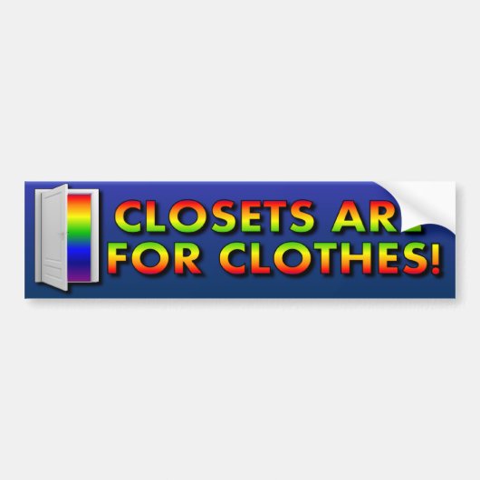 Sluiten zijn voor kleren bumpersticker (Voorkant)