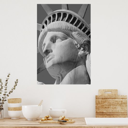Sluiten zwart-wit beeld van het Poster van de Vrij (Keuken)
