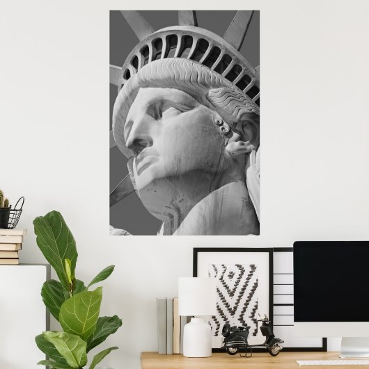 Sluiten zwart-wit beeld van het Poster van de Vrij (Thuiskantoor)