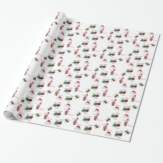 Sluitend kerstpapier voor Baby Cadeaupapier (Uitgerold)