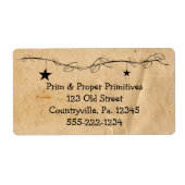 Sluitend Versterkt Bedrijfslabel Etiket (Voorkant)