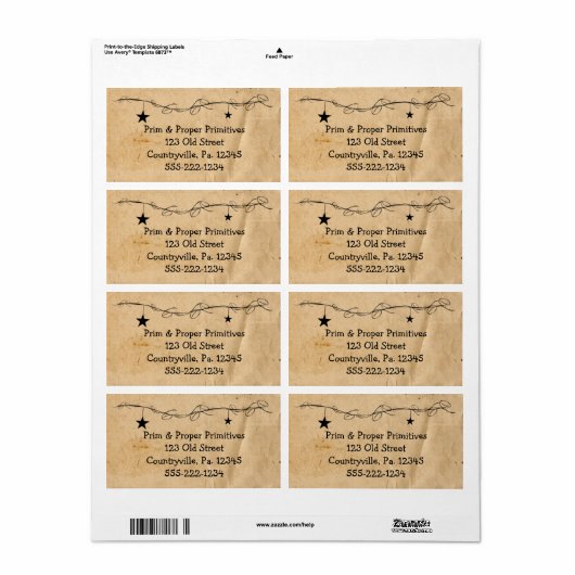 Sluitend Versterkt Bedrijfslabel Etiket (Full Sheet)