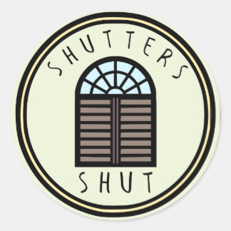 Sluiters. Ronde Sticker
