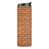 Sluitfotografie van de bruine muur thermosbeker (Gedraaid links)
