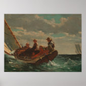 Sluiting (een eerlijke wind) door Winslow Homer Poster (Voorkant)