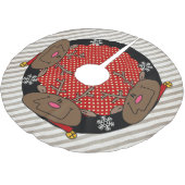 Sluiting en Stippen rendiervakantieboomrok Kerstboom Rok (Gekanteld)