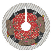 Sluiting en Stippen rendiervakantieboomrok Kerstboom Rok (Voorkant)