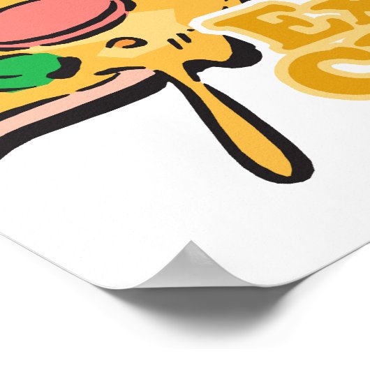 Sluiting Extra kaaspizza Poster (Hoek)