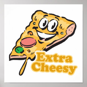 Sluiting Extra kaaspizza Poster