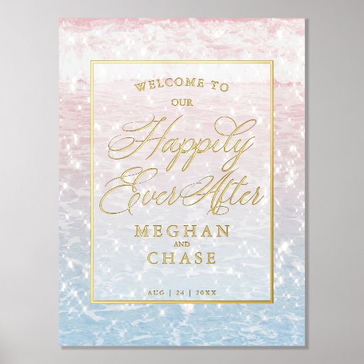 Sluiting gelukkig altijd na de mousserende oceaanw folie afdrukken (Voorkant)