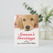 Sluiting Golden Retriever puppy met lint Briefkaart (Staand voorkant)