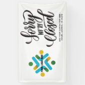 Sluiting Je aangepaste Logo toevoegen Spandoek (Verticaal)