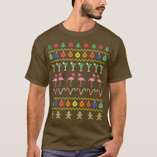 Sluiting kerstfeestkerst in juli roze flam t-shirt