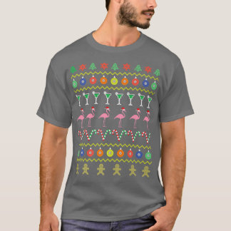 Sluiting kerstfeestkerst in juli roze flam t-shirt