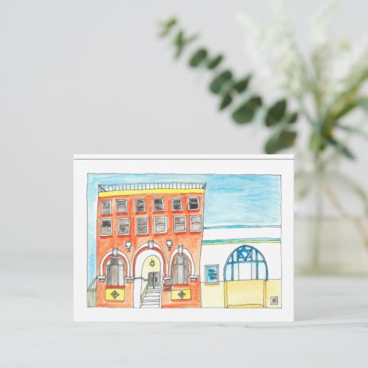 Sluiting op de strand briefkaart (Staand voorkant)