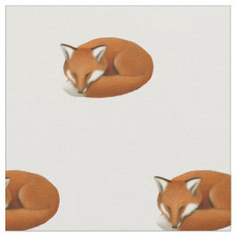 Sluiting Red Fox Wildlife Cotton Fabric. Stof