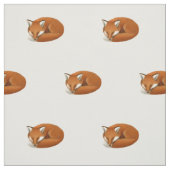 Sluiting Red Fox Wildlife Cotton Fabric. Stof (Swatch)