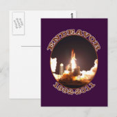 Sluiting ruimtevaart Eind starten Briefkaart (Voorkant / Achterkant)