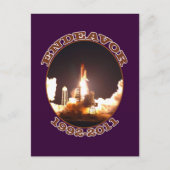 Sluiting ruimtevaart Eind starten Briefkaart (Voorkant)