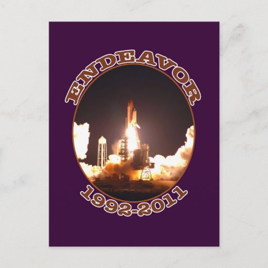 Sluiting ruimtevaart Eind starten Briefkaart (Voorkant)