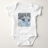 Sluiting Siberian Husky met Blue Eyes Romper (Voorkant)