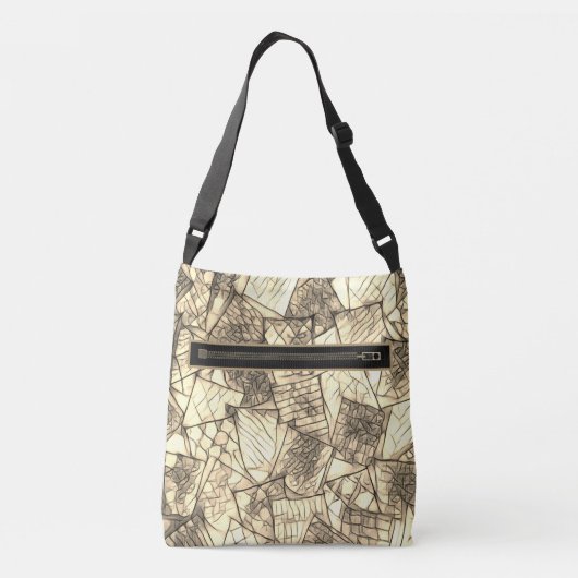 Sluiting Snoepzipper Gecontroleerd textiel Crossbody Tas (Achterkant)