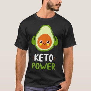 Sluiting sterk glimlachend, gelukkig avocado keto  t-shirt