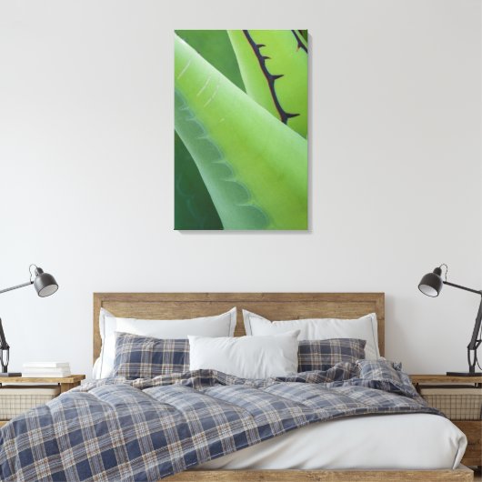 Sluiting van Agave Canvas Afdruk (Insitu (Slaapkamer))