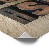 Sluiting van alfabet op letterdruk 2 poster (Hoek)