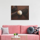 Sluiting van antiek golfclubs en golfbal canvas afdruk (Insitu (Woonkamer))