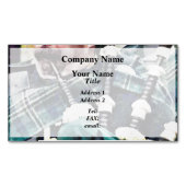 Sluiting van Bagpiper Visitekaartje Magneet (Voorkant)