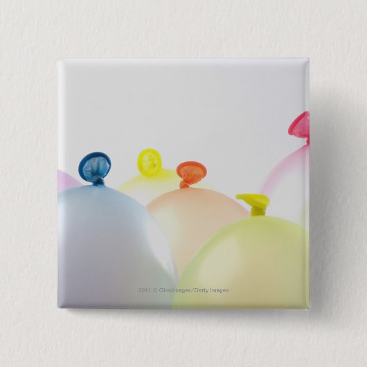 Sluiting van ballonnen vierkante button 5,1 cm (Voorkant)