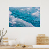 Sluiting van blauw ijs poster (Keuken)