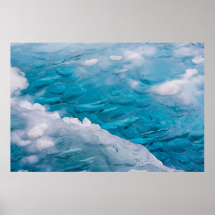Sluiting van blauw ijs poster