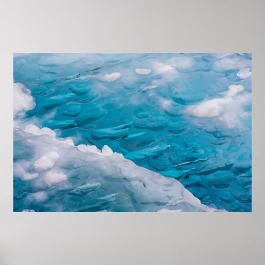 Sluiting van blauw ijs poster (Voorkant)