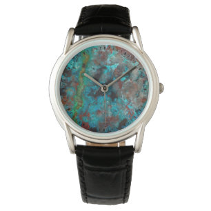 Sluiting van blauw schattuckite horloge