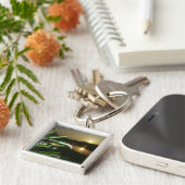 Sluiting van Butterfly op blad bij zonsondergang Sleutelhanger (Zijkant)