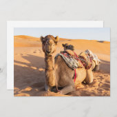 Sluiting van Camel in de woestijn van Oman Kaart (Voorkant / Achterkant)