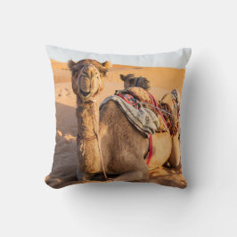 Sluiting van Camel in de woestijn van Oman Kussen