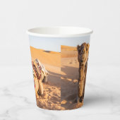 Sluiting van Camel in de woestijn van Oman Papieren Bekers (Links)