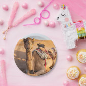 Sluiting van Camel in de woestijn van Oman Papieren Bordje (Feest)