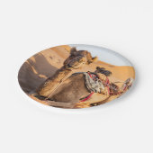 Sluiting van Camel in de woestijn van Oman Papieren Bordje (Gekanteld)