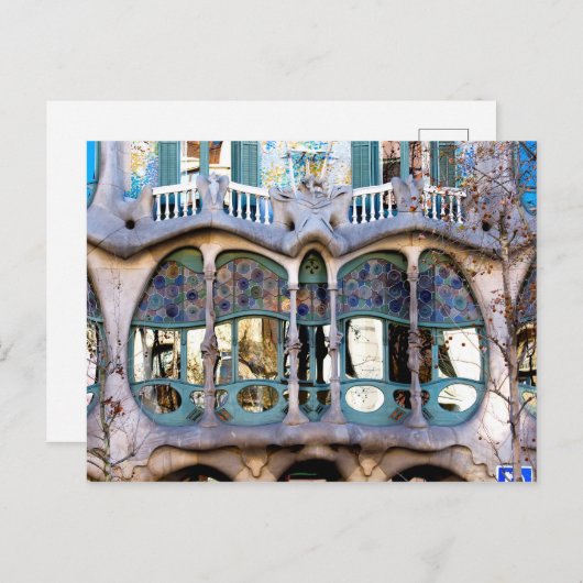 Sluiting van Casa Batlló, Barcelona, Spanje Briefkaart (Voorkant / Achterkant)